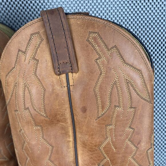Dan Post Cowboy Boots Mens 9.5 EW Brown Leather Western Embroidered Pull On